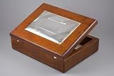 412oWMNtyJL. SL160  Adriana Sterling Silver Jewelry Box   Oak  8 3/4 X 6 3/4 X 2 1/2 Weddings, Anniversary & Personalized Gift for Brides