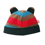 Zutano Infant Baby-Boys Fleece Bold Stripe Hat, Black, 18 Months