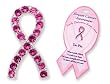 Wholesale 36 pc All Crystal Pink Ribbon Breast Cancer Pins Carded