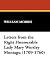 Book Letters from the Right Honourable Lady Mary Wortley Montagu (1709-1760)