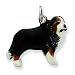 Sterling Silver Enameled Bernese Mountain Dog Charm