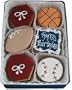 Beautiful Sweets Sports Birthday Organic Cookies, 8 Cookies