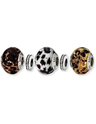 Sterling Silver Reflections Running Wild Boxed Bead Set