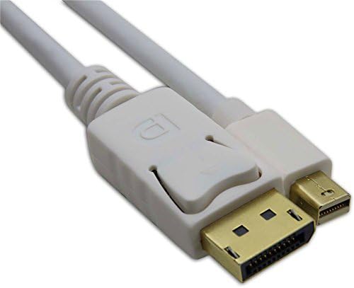 1JUSTLINK High Quality Gold Plated Mini DP to DP Cable Mini Displayport DP to Displayport DP Adapter Cable for Macbook 1080P 3M 10FT White