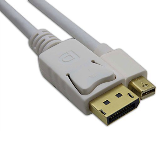 1JUSTLINK High Quality Gold Plated Mini DP to DP Cable Mini Displayport DP to Displayport DP Adapter Cable for Macbook 1080P 3M 10FT White