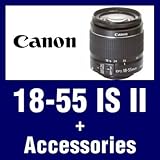 Canon EF-S 18-55mm f/3.5-5.6 IS II SLR Lens - Mark II (white box) with a 58mm UV Digital Multi Coated Filter, Lens Pen Cleaning System & Lens Cap Holder