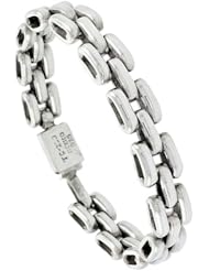 Sterling Silver Pantera Type Link Bracelet 1/2 inch wide, sizes 8, 8.5 & 9 inch