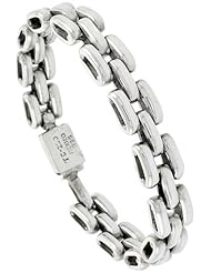 Sterling Silver Pantera Type Link Bracelet 1/2 inch wide, sizes 8, 8.5 & 9 inch