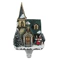 Village Choir Stocking Holder with Fiber Optics - 8"