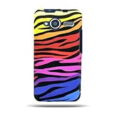 Hard Snap-on Shield RUBBERIZED With COLOR ZEBRA Design Faceplate Cover Slee ....