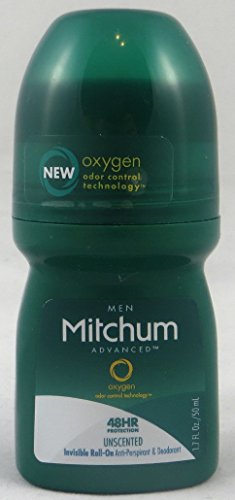 Mitchum for Men Roll On, Anti-perspirant & Deodorant, Unscented, Travel Size, 1.7 Oz (Pack of 6)