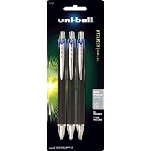 Uni-ball Jetstream RT Bold Point Retractable Roller Ball Pens, 3 Blue Ink Pens (73868)
