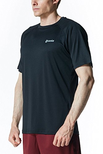 TM-MTS03-KKZ_Medium j-L Tesla Men's Lightweight HyperDri Cool T Shirt Sports Running Short Sleeve Athletic Top MTS03