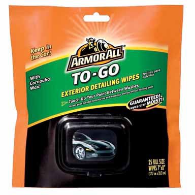 CLOROX CO 78433 ARMOR ALL TO-GO EXTERIOR DETAILING WIPES 7 x 8 25 COUNTS