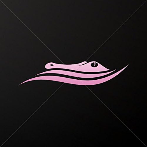 Decals Decal Crocodile Gator Head Tablet Laptops Weatherproof Sports Pink (16 X 3.48 In)