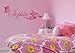 Personalized Name and Butterflies Blossom Custom Girls Nursery Wall Decal #1104