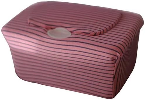 Baby Wipes Case Cover - Pinstriped Pink WipesWraps by CleverRelish