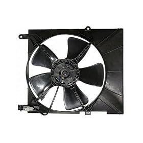 05-08 CHEVY AVEO (W/ AIR CONDITIONER) AC CONDENSER + RADIATOR COOLING FAN (W/ SHROUD, W/ MOTOR) (DUAL FUNCTION, W/ SINGLE FAN) 06 07 2005 2006 2007 2008