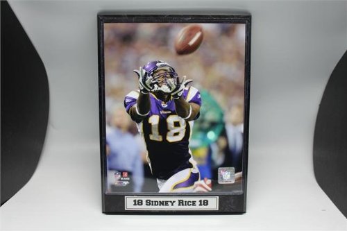 Encore Select 510-FBMN18 Minnesota Vikings Sidney Rice 9 in. x 12 in. Plaque
