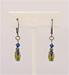 Earrings - E213 - Crystal & Glass Lantern Bead ~ Sapphire