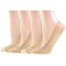 kilofly Non-Skid Silicone Patch No Show Liner Socks Set [2 Full Toe + 2 Toeless]