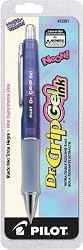 Pilot Dr. Grip Gel Ink Retractable Rolling Ball Pens, Fine Point, Ultra-Violet Barrel, Black Ink, 1-Count, 36261