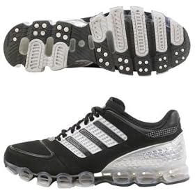 Adidas Microbounce + Questar Black/White/Metallic Silver Leather Running Shoes Adidas Microbounce + Questar Black/White/Metallic Silver Leather Running Shoes