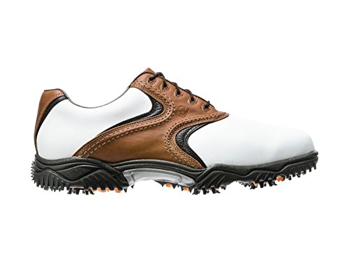 Mens FootJoy Contour Series Golf Shoe White/Brown/Black Size 10