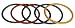 Five-Color Cinnabar Bangle Bracelets Set