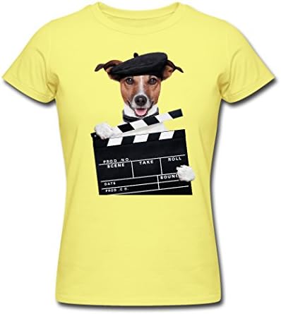 Women's Slim Fit Dog Playing cards Pattern Print Pullover Round Neck Cotton T-Shirt Large