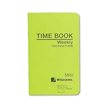 Wilson Jones Foreman's Pocket Size Employee Time Book, 4.13 x 6.75 Inches, 36 Pages, Green (WS802)