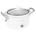 Hamilton Beach 33144 Stay-or-Go 4-Quart Slow Cooker, White