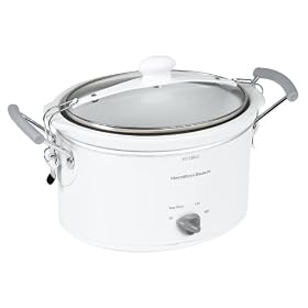 Hamilton Beach 33144 Stay-or-Go 4-Quart Slow Cooker, White