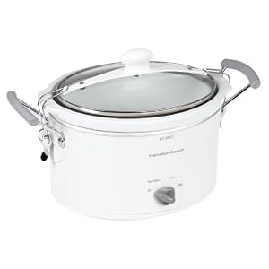 Hamilton Beach 33144 Stay-or-Go 4-Quart Slow Cooker, White by Hamilton Beach