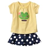 Newborn Girls' JUST ONE YOU Made by Carters &Acirc;&reg; Yellow/Navy Frog Skort Set 9M