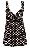 Longitude Dots Tie Front Swimdress Swimsuit - Plus Size Swimsuit Plus Size Swimsuit