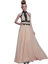 A-line Chiffon Lace Applique Evening Dress/Party Dress 