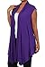 Womens Plus Size Waterfall Open Front Draped Sleeveless Cardigan Vest