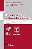 Human-centered software engineering : 5th IFIP WG 13.2 International Conference, HCSE 2014, Paderborn, Germany, September 16-18, 2014. Proceedings