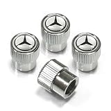 Best Deal Mercedes Benz Silver Logo Chrome Tire Stem Valve Caps