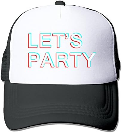 ELIUMS Let's Party Mesh Trucker Baseball Cap Hat Black