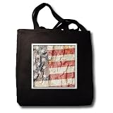 Patricia Sanders Creations - American Flag Postage Stamp - Tote Bags
