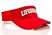 Lifeguard Visor Sports Sun Visor with Embroidered Lifeguard One Size fits All with Adjustable Velcro Strap 100% Cotton (Red)