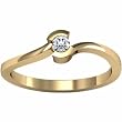 18K Yellow Gold Diamond Ring - 0.07 Ct.