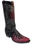 Men's Old Gringo Western Cowboy Boots M948-2 White stitch vesuvio Choc/Red