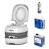 Campingtoilette Starter-Set Blue 2,5 Enders Deluxe [ 4993 ]: inkl. Sanitärflüssigkeit und WC Papier - mobile Chemietoilette Campingklo Camping-Toilette