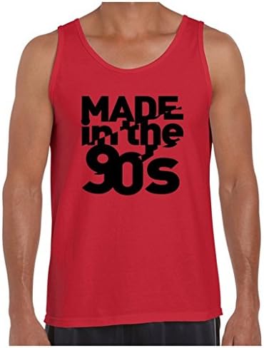 Awkwardstyles Men's Made In the 90s Tank Top Humor Vintage Cool Tank M Red