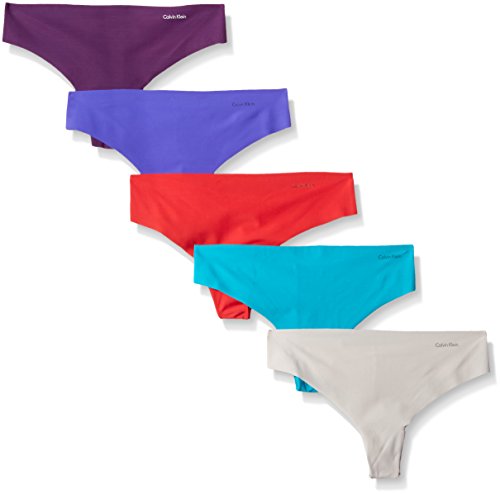 Calvin Klein Underwear Women's Invisibles Thong 5 Pack