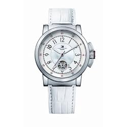 Tommy Hilfiger Men's 1780820 White Leather Strap Watch