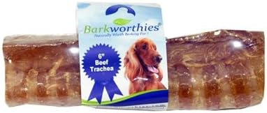 Top Dog Treatsand Chews BARK-BeefTrachea6 Barkworthies - Beef Trachea 6 in. - sw